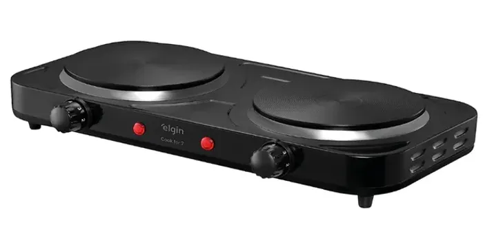Fogão Gormet Cooptop 2 Bocas Elétrico Portátil 2000W 110V