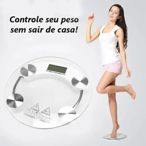 Balança Digital Banheiro Academia Vidro wpp:43. *