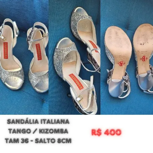 Sandália sapato de dança de salão festa tango kizomba importada - marca italiana