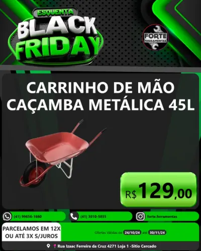 Carrinho de Mão caçamba Metalic