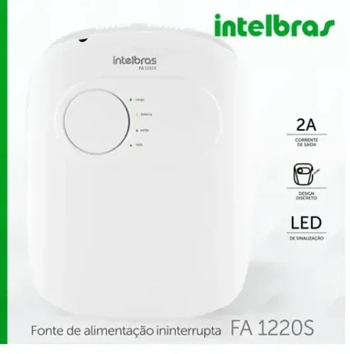 Fonte De Alimentação Ininterrupta Intelbras Fa1220s 12v 2a