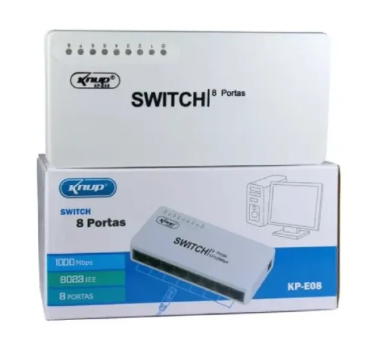 Hub Switch 8 Portas Rede Gigabit 10/100/1000 Mbps - SW106
