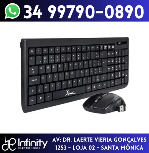 Kit Teclado e Mouse Sem Fio Knup
