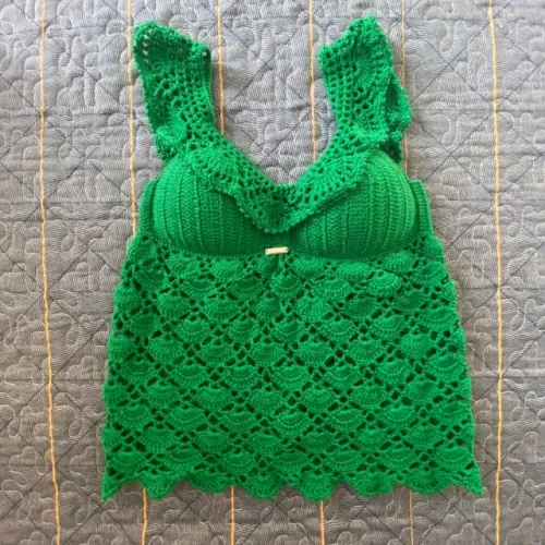 Blusa Crochê com Bojo - Tamanho M