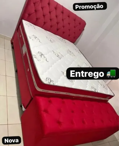 Cama box colchão molas e base agora