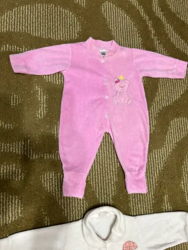 Kit com 2 macacões bebê menina - tamanho P/M