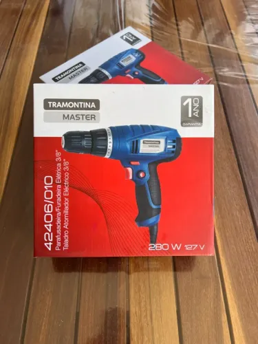 Parafusadeira Furadeira 280w Tramontina Master 38 127v Cor Azul Frequência 5060 110v