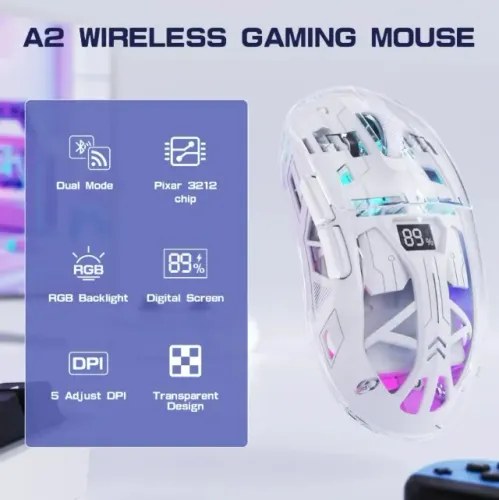 Mouse gamer FreeWolf A2 2,4GHz/BT
