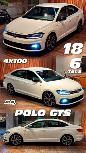 Roda Volkswagen Polo Gts aro 18 preta com diamantado 4x100 novas