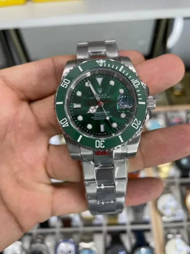 Relógio Rolex Verde Huck Automático Premium