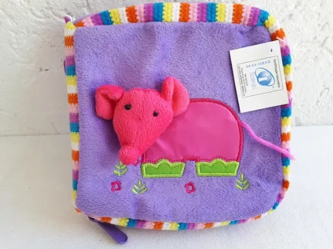 Porta Cd/Dvd De Pelúcia Infantil Ratinho Roxo