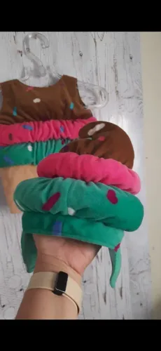 Fantasia Infantil de sorvete ou cupcake / tamanho 3/6 meses