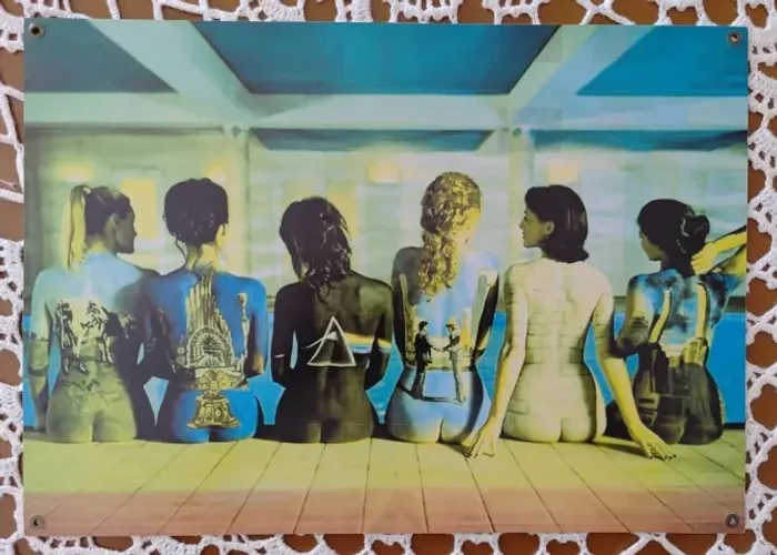 Quadro em pvc discos do Pink Floyd decoração mulheres