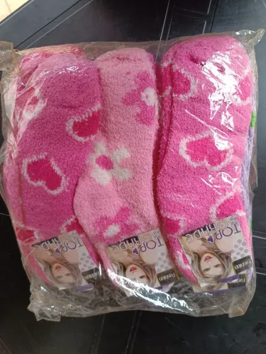 Meia felpudo pacote 12 pares 