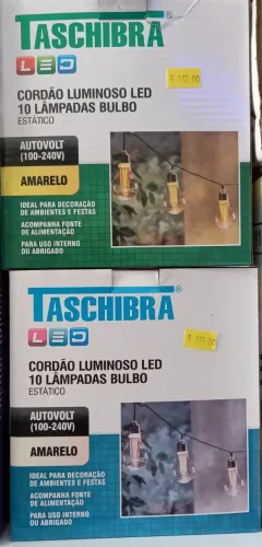 Cordão luminoso led 10 lâmpadas bulbo 220v Tacshibra 