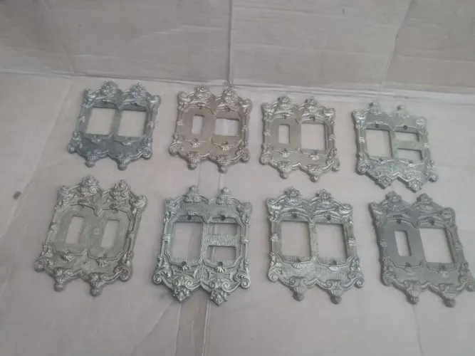 Lote com  8 espelhos placas colonial 