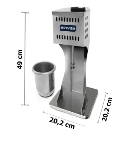 Batedor de Milkshake Elétrico Metvisa 220v 500w 0,8L