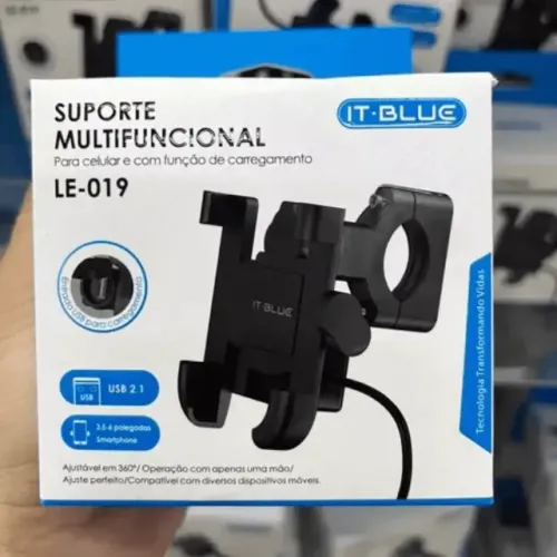Suporte de Celular para Moto/Bike Com Usb LE-019 - IT.Blue  cod: 4603