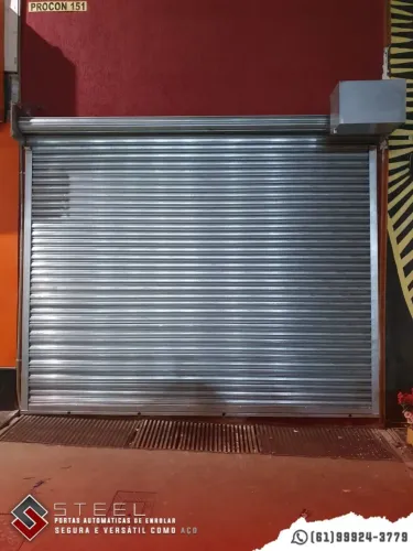 PORTA DE AÇO AUTOMÁTICA DE ENROLAR