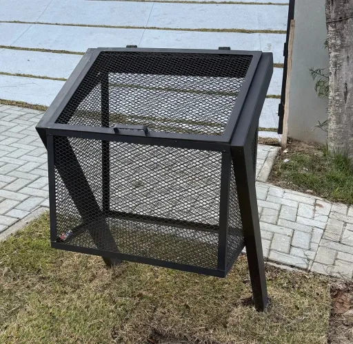 Lixeira de Aço para Área Externa