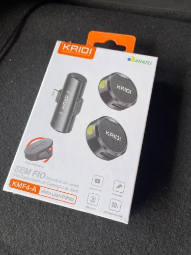 Microfone de lapela Kaidi duplo