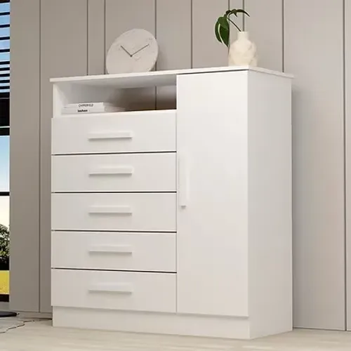 Cômoda/Sapateira 100% MDF e 5 Gavetas Madri - Entrega e montagem GRATIS p/Fortaleza