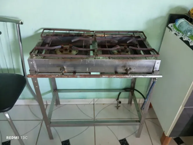 Fogão Industrial 2 Bocas em Aço Inox Usado