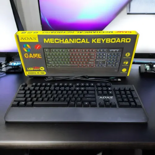 Teclado Mecânico Gamer RGB AOAS M-700 - Novo
