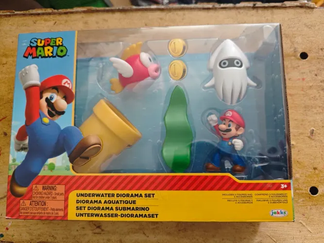 Diorama super Mario Underwater set (novo/lacrado)