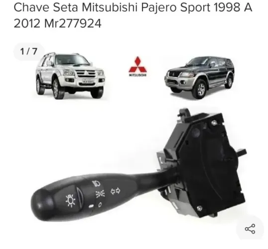 Chave de seta Mitsubishi Pajero 1998 a 2012