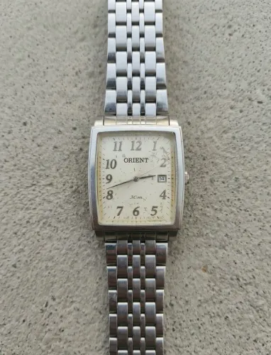 Relógio Orient Masculino Retangular Aço Inox GBSS1 051 - Original