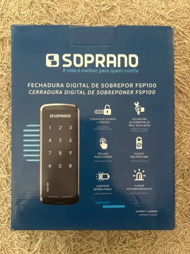 Fechadura digital sobrepor