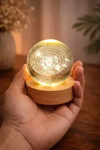 Bola de Cristal Luz da Noite 3D