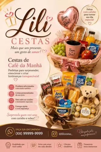 Cesta de café da manhã