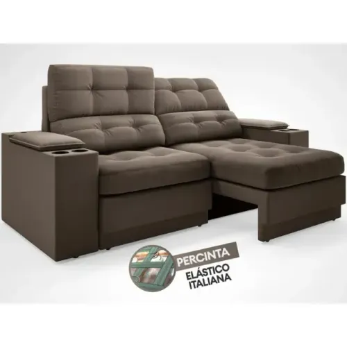 Sofá Retrátil e Reclinável Conforto Total