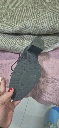 Bota Coturno Cravo & Canela Couro Legítimo Preta - Semi Nova, perfeito Estado (n. 37)