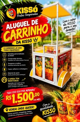 Alto faturamento com aluguel dos carrinhos Kissó