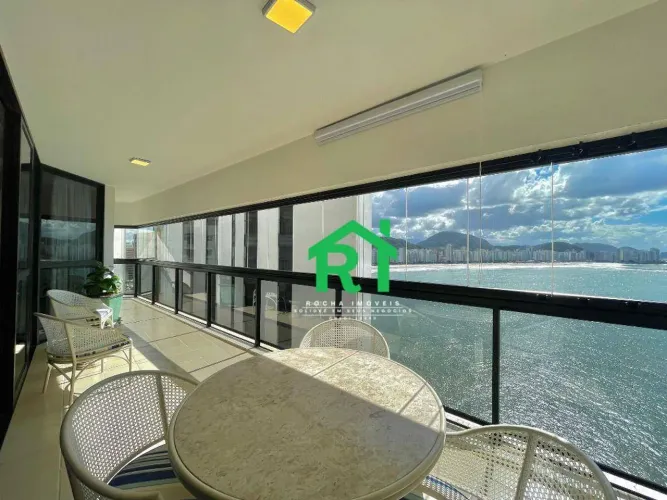 Apartamento Frente Mar com 3 Suítes, 2 Vagas e Lazer, à venda em Jardim Astúrias, Guarujá.