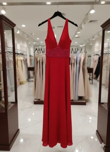 Vestido de festa frente única 