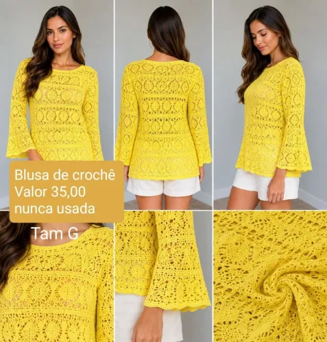 Blusa de crochê