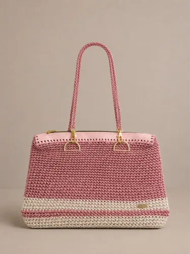 Bolsa de Crochê Com Alça