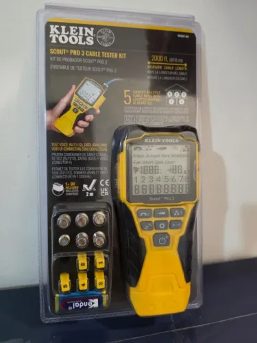 Kit básico para teste de cabos Klein Tools VDV501-851 amarelo - lacrado