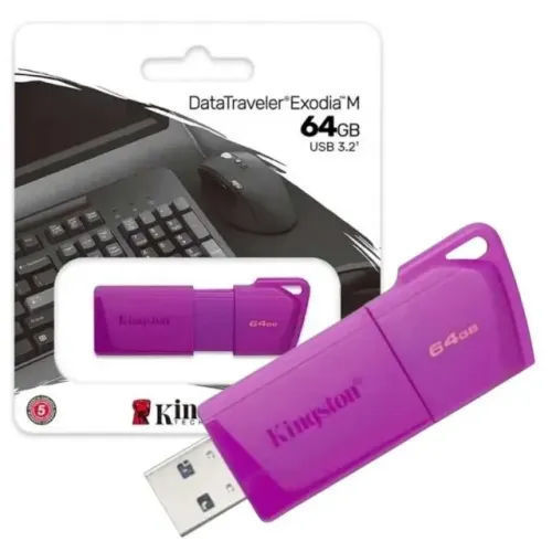 Pen Drive Kingston 64GB (Edição Roxo)