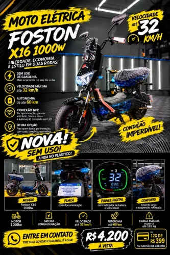 Moto Elétrica X16 1000w lançamento!