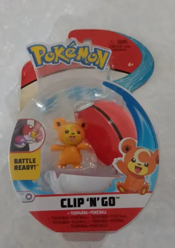 Pokémon Teddiursa modelo clip 'n' go original figure mais pokébola