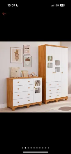 Cômoda e guarda-roupa infantil