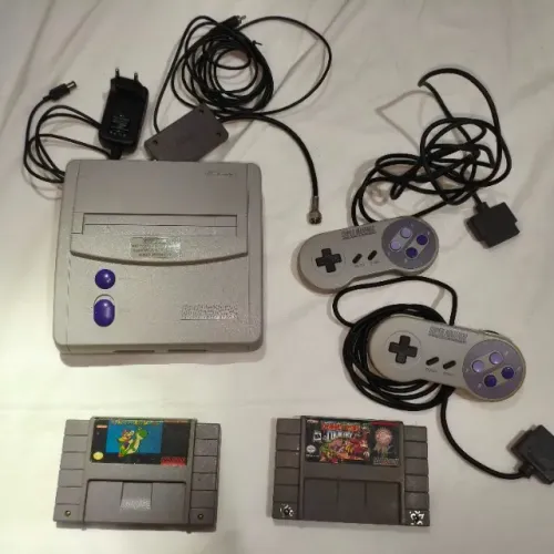 super nintendo baby snes completo mario word donkey kong 1