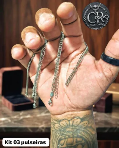 Kit pulseiras (aço inoxidável)
