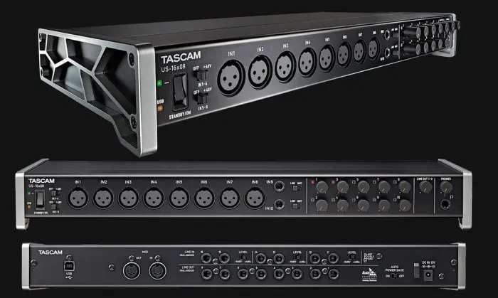 Interface (placa) de áudio Tascam US-16x08 em excelente estado + Acessórios originais 