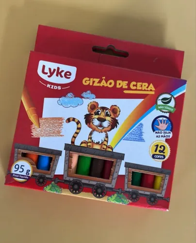 Gizão de Cera Lyke Tradicional para Desenho com 12 Cores